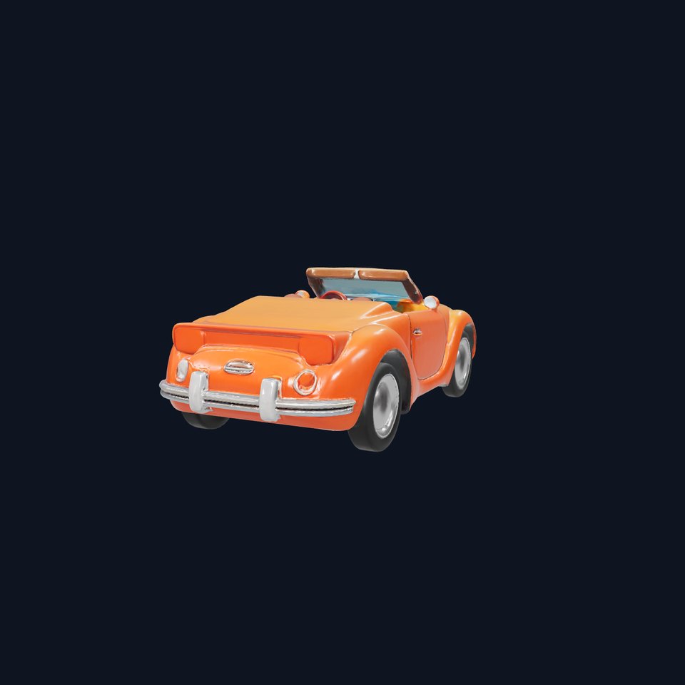 Vintage Orange Convertible model pack